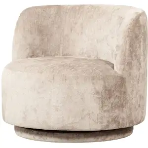 BePureHome Fauteuil en tissu chenille beige pas cher