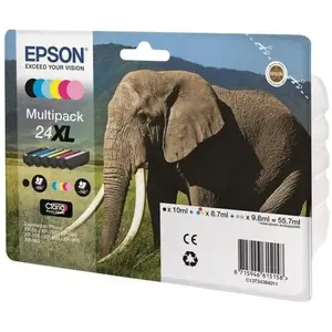 Comparateur de prix : CARTOUCHE D'ENCRE EPSON T2438 (24XL) BK/C/M/Y/LC/LM Multipack - C13T2