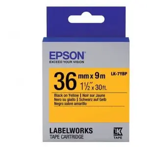 Epson LabelWorks LK-7YBP - Noir sur jaune - Rouleau (3,6 cm x 9 m) 1 c... pas cher