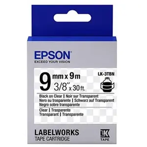 Epson LabelWorks LK-3TBN - bande d'etiquettes - 1 cassette(s) - Rouleau (0,9 cm x 9 m)Vendu paramazon