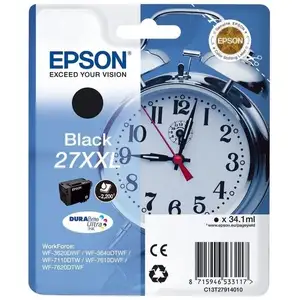 Comparateur de prix : EPSON Pack de 1 Cartouche 27XXL - Noir - Tres Haute capacite 34.1ml TU