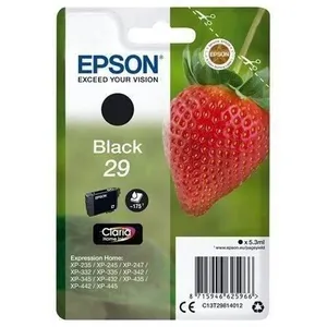 Comparateur de prix : Epson 29 ''Fraise'' Cartouche d'encre originale Claria Home C13T29814012 - Noir