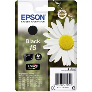 Comparateur de prix : Epson - Cartouche d'encre T1801 Noir - Pâquerette (C13T18014012)