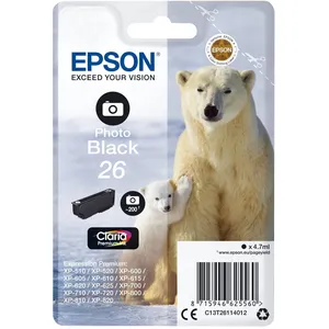 Comparateur de prix : Cartouche d'encre EPSON T2611 Noire Photo Série Ours Polaire TU