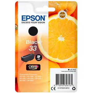 Cartouche d'encre EPSON T3331 Noire Premium Série Orange TU pas cher