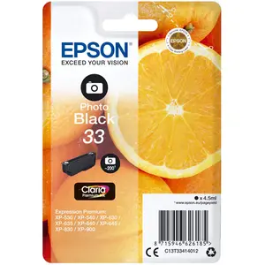 Comparateur de prix : Cartouche d'encre EPSON T3341 Noire Photo Premium Série Orange TU
