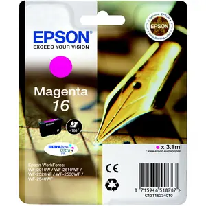 Comparateur de prix : Epson - Cartouche d'encre T1623 Magenta - Stylo Plume (C13T16234012)
