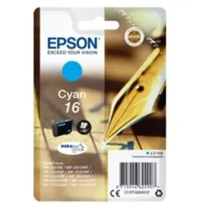 Comparateur de prix : EPSON Cartouche d'encre T1622 Cyan - Stylo Plume (C13T16224012)