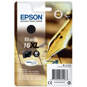 Comparateur de prix : EPSON Cartouche d'encre 16 XL Noir - Stylo Plume (C13T16314022)