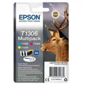 Comparateur de prix : Epson - Multipack T1306 - Cerf - Cyan, Magenta, Jaune (C13T13064012)