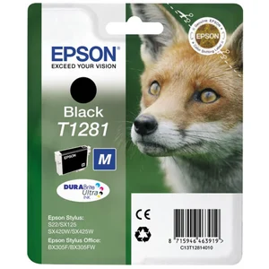 Comparateur de prix : EPSON Pack de 1 cartouche dencre - T1281 - noir - capacite standard 5,9m - blist