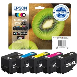 Comparateur de prix : T02G740 - Pack de 5 Cartouches dEncre Noir et Couleur Epson (Kiwi)