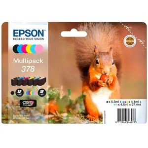 Comparateur de prix : Epson Squirrel Multipack 6-colours 378 Claria Photo HD Ink, Encre