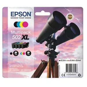 Comparateur de prix : Epson 502XL C13T02W54010 Pack 4 Cartouches Noir et couleurs (Jumelles)