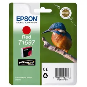 Comparateur de prix : Epson T1597 Cartouche d'encre d'origine pour Stylus Photo R2000 Rouge