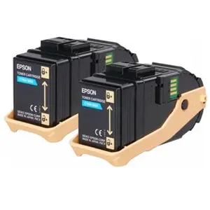 Epson AL-C9300N Double Pack cartouche de toner d'origine cyan 7500 pages x2 pas cher