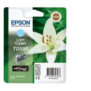 Epson T0595 Cartouche d'encre d'origine cyan clair pour R2400 Amazon Dash Replenishment est prêtVendu parfnac