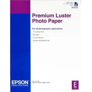 Comparateur de prix : Epson Premium Luster Photo Paper - Papier photo lustré - 25 feuille(s)