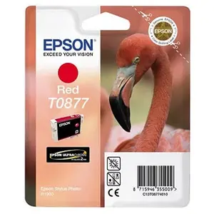 Epson T0877 Cartouche d'encre d'origine UltraChrome Hi-Gloss2 Rouge pas cher
