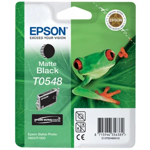 Epson T0548 Encre d'origine Noire Mate pour Stylus Photo R800/R1800