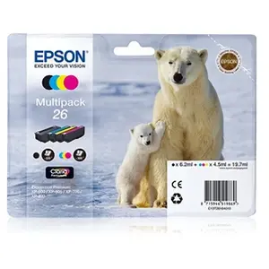 Comparateur de prix : Epson 26 (C13T26164012) - 4 couleurs - Cartouche d'encre - Multipack