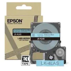Comparateur de prix : Cartouche d'encre Epson LK-4LAS pour LabelWorks LW-C410 et LW-C610 Gris sur bleu