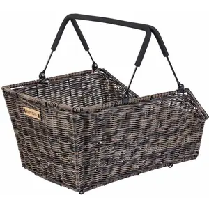 Comparateur de prix : Panier de vélo BASIL - CENTO MIK Alu Marron avec anses arrière
