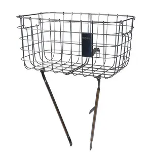 Comparateur de prix : Panier de vélo avant BASIL Robin en acier argent - Charge 10 kg