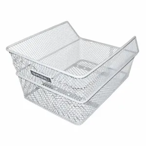 Panier arriere acier nid abeille basil cento s blanc (32x17x22cm) pas cher