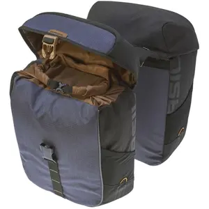 Comparateur de prix : Sac porte-bagages BASIL Miles - 32l bleu/noir - Polyester - Crochet