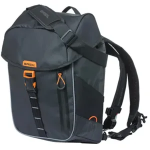 Comparateur de prix : Basil sac a dos velo miles tarpaulin 17 litres 31 x 17 x 44 cm   noir orange