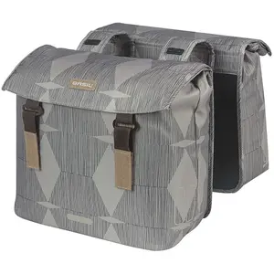 Comparateur de prix : Sac double pour vélo Basil Elegance - Gris - 40-49L