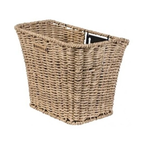 Basil corbeille à vélos Bremen rotin aspect rotin seagrass brun 18 litres