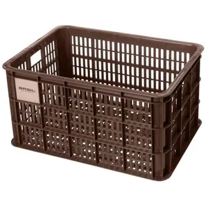 Comparateur de prix : Panier à vélo en plastique recyclé Basil Crate - Marron - 34,5x49x27 cm
