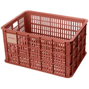 Comparateur de prix : Panier à vélo en plastique recyclé Basil Crate - Rouge - 34,5x49x27 cm