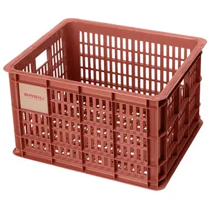 Comparateur de prix : Panier de vélo en plastique recyclé Basil Terre 29L - Marron