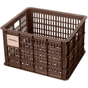 Comparateur de prix : Panier à vélo - BASIL - Crate - 29,5L - Plastique recyclé - Marron