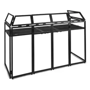 Comparateur de prix : Vonyx DB5 Pro Stand DJ Repliable 7 Panneaux avec Toile et Sac de Transport - 195 cm