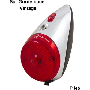 Spanninga N9 XB Piles Eclairage arrière, Mixte Adulte, Argent (Chromé) pas cher