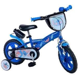 volare Vélo Enfant 12" STITCH - 3 à 5 Ans - Bleu pas cher