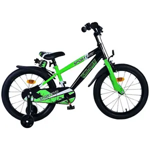 Vélo enfant Volare Sportivo - Garçons - 18 pouces - Vert Noir