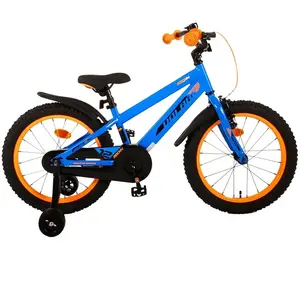 Vélo enfant Volare Rocky - Garçons - 18 pouces - Bleu pas cher