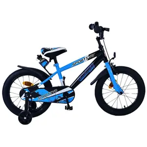 Vélo enfant Volare Sportivo - Garçons - 16 pouces - Bleu Noir