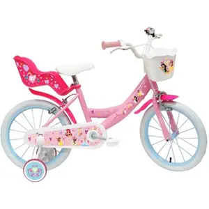 VOLARE Kubbinga Disney-Vélo pour Fille de 4 à 6 Ans-Taille Pouces des Princesses avec stabilisateurs latéraux Mixte Enfant, Rose, 16 polliciVendu parcdiscount