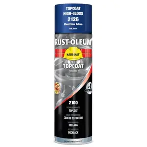 Comparateur de prix : Rust-oleum - Peinture Hard hat, teinte bleu ral 5010, aérosol de 650 ml brut