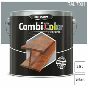 Comparateur de prix : Rust-Oleum Primaire Combicolor® Original Brillant 2.5l Gris Argent Ral7001