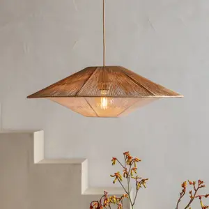 Comparateur de prix : GOOD & MOJO suspension Lumbini, Ø60 cm, naturel, corde en papier