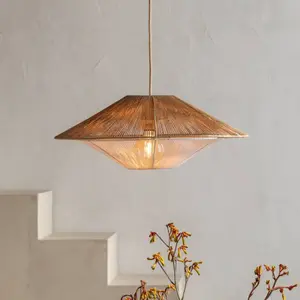Comparateur de prix : GOOD & MOJO suspension Lumbini, Ø50 cm, naturel, corde en papier