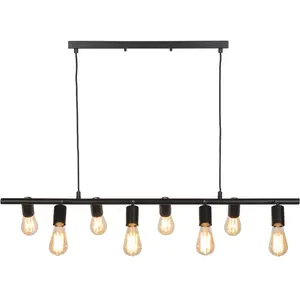 Comparateur de prix : It's About RoMi MIAMI-Suspension 8 lumières Métal L105cm Noir