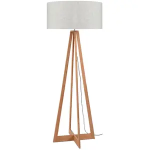 Comparateur de prix : GOOD & MOJO Lampe sur pied Everest, lin clair, hauteur 158 cm